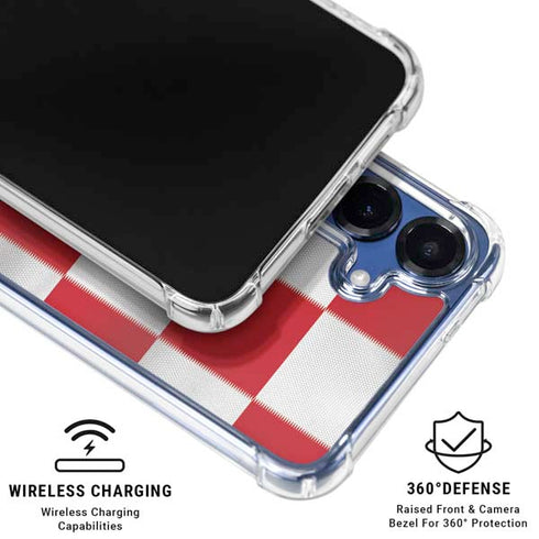 Croatia Soccer Flag Galaxy S25 Clear Case
